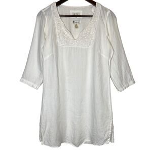 Malvin Hamburg Germany Linen Tunic Mini Dress